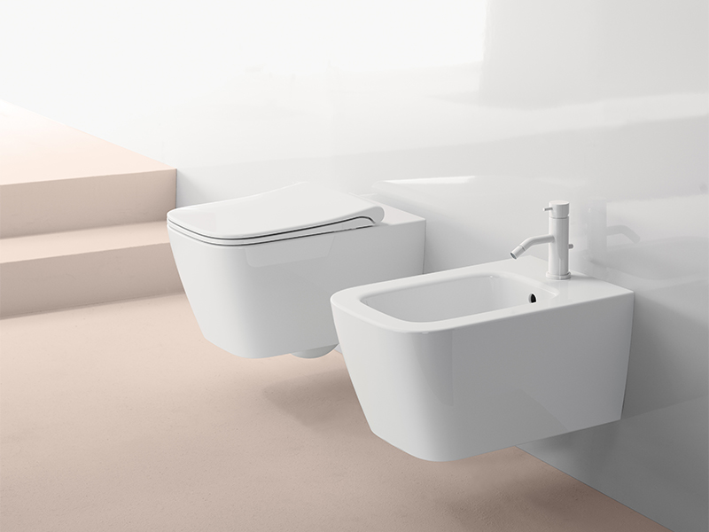 Сиденье с крышкой для унитаза GSI NUBES MS96C26 c Soft Close, цвет Чёрный матовый Ardesia