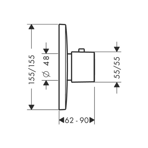 Термостат Hansgrohe PuraVida Highflow 15770400 наружная часть белый/хром (изделие снято с производства)