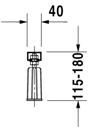 Ножки Duravit D-Code 790127000000000 для ванн и душевых поддонов с боковой длиной > 1000 мм