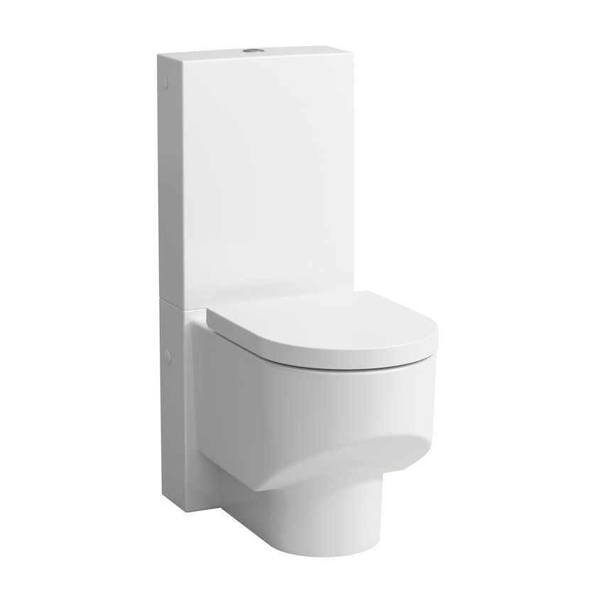 Напольный бачок для пристенных унитазов  Laufen Universal   8.2966.0.000.882.1 из двух частей, подвод воды верхний боковой (слева/справа), белый глянцевый.	