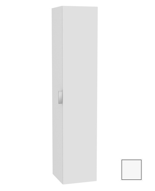Шкаф - пенал высокий подвесной KEUCO EDITION 11 31330 380002 петли справа, 4 стеклянные полки, корпус/фасад структурный лак, белый