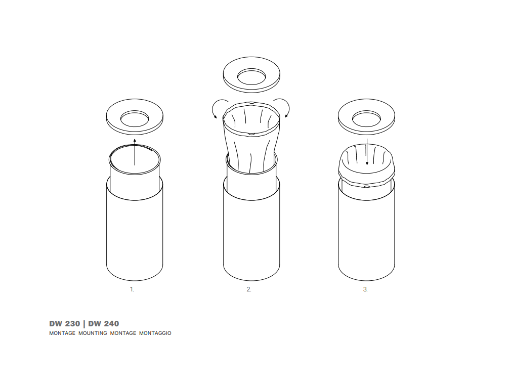 Ведро для мусора Decor Walther DW 230   0615560  70 X Ø 30 см, 32 л, с внутренним контейнером, цвет черный матовый