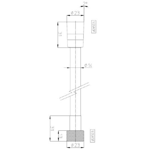 Душевой шланг BOSSINI Cromolux New A00258B.073 Чёрный матовый