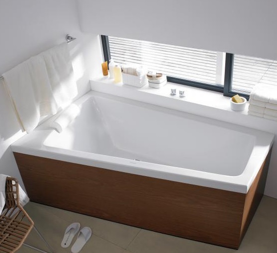 Акриловая ванна Duravit Paiova 700212000000000 1700 х 1000 c наклоном для спины слева, встраиваемая, угловая, белая