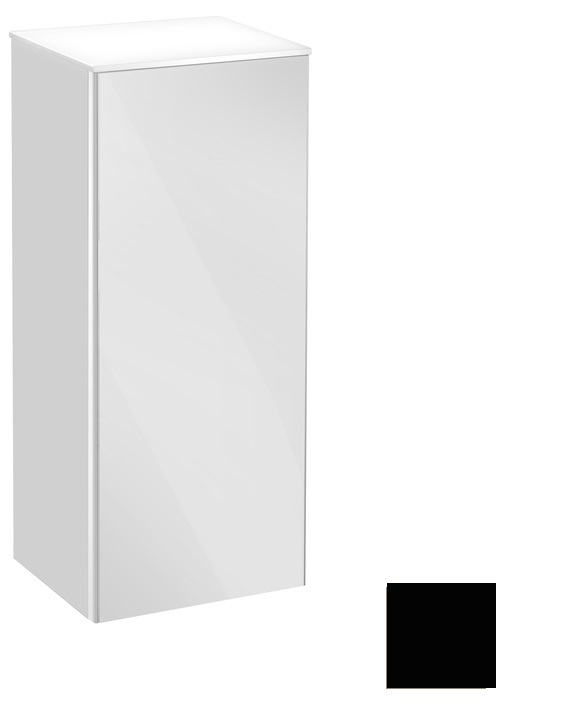 Средний шкаф Keuco Royal Reflex 34020 570002 корпус матовый лак/фасад стекло черный