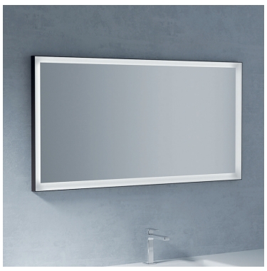 Зеркало прямоугольное с LED - подсветкой для ванной комнаты BMT IKON 801 425 060 01   600х900х35 мм, серый
