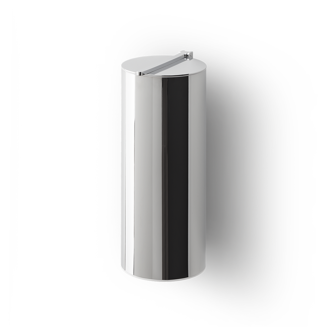 Ведро для мусора подвесное, с крышкой DECOR WALTHER  Bar BIN 4   0615100     34,5 X Ø 14 X 17,5 см, 2,5 л, с внутренним контейнером, хром