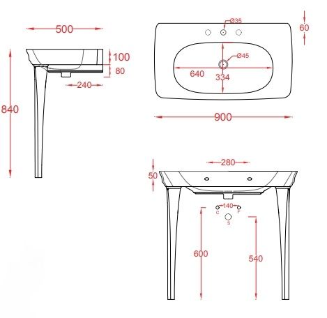 Раковина подвесная прямоугольная ARTCERAM CIVITAS CIL002 03 00 900 мм х 500 мм, с отверстием под смеситель, с переливом, чёрная глянцевая (Снимается с производства)