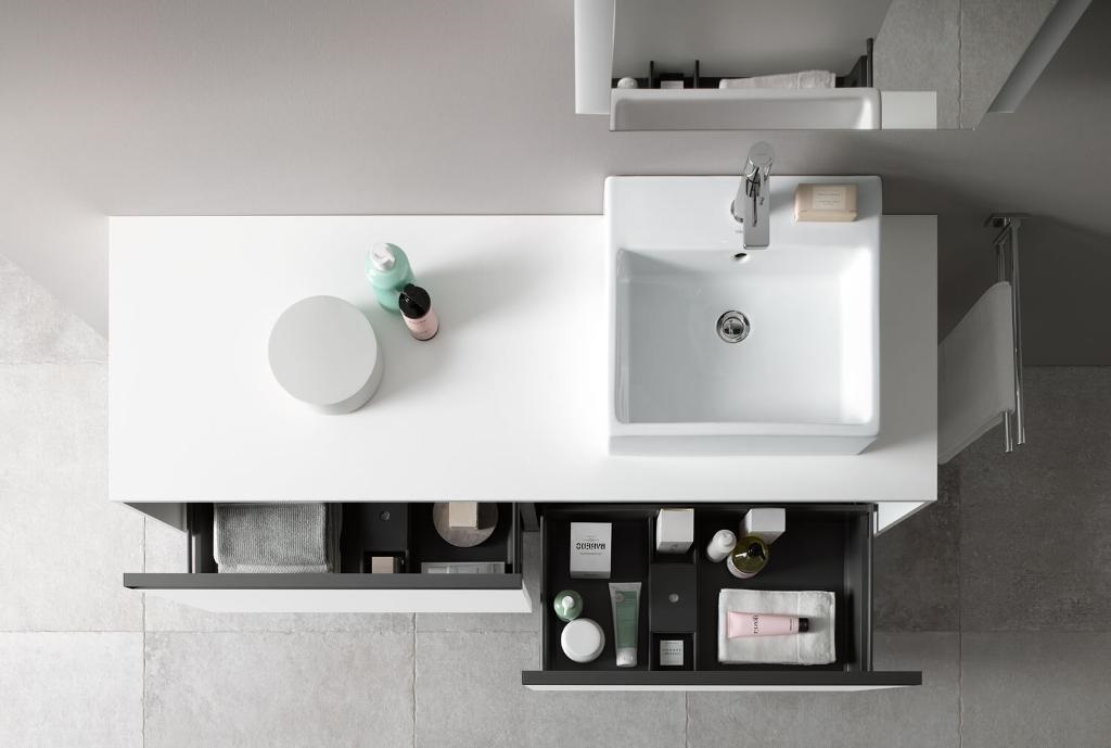 Тумба подвесная под раковину справа DURAVIT KETHO.2 K24888R80800000 550 мм х 1400 мм х 459 мм, графит суперматовый