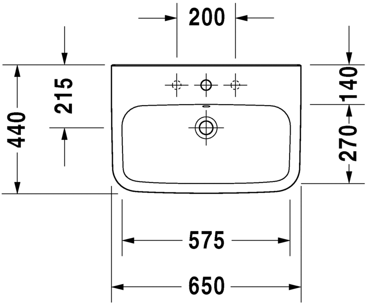 Раковина подвесная  Duravit Durastyle 2319650000 65х44см