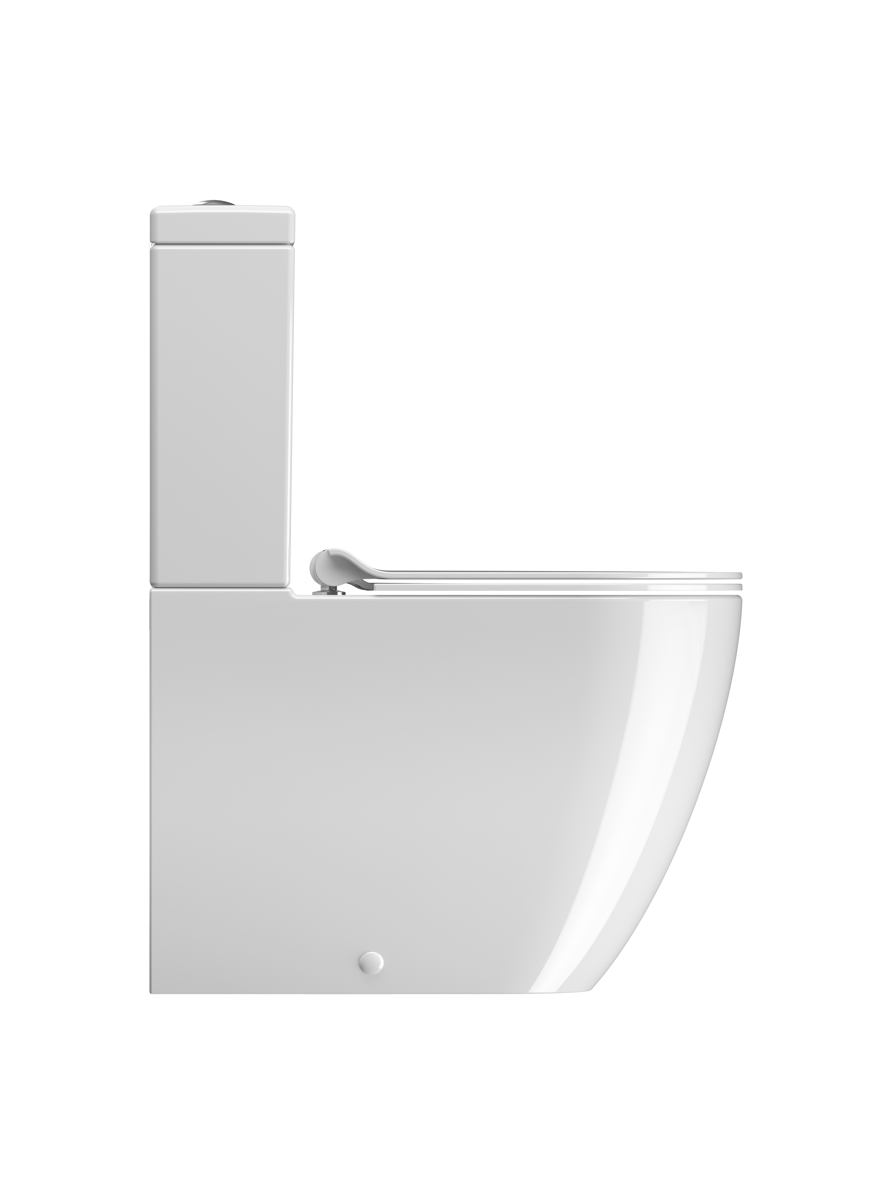 Унитаз напольный GSI PURA 8806F11 630х360 мм, Swirlflush, со сливом в стену, с креплением, цвет Белый глянцевый