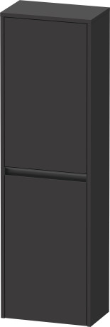 Средний шкаф с двумя дверцами петли слева DURAVIT KETHO.2 K21319L80800000 240 мм х 400 мм х 1320 мм, графит суперматовый