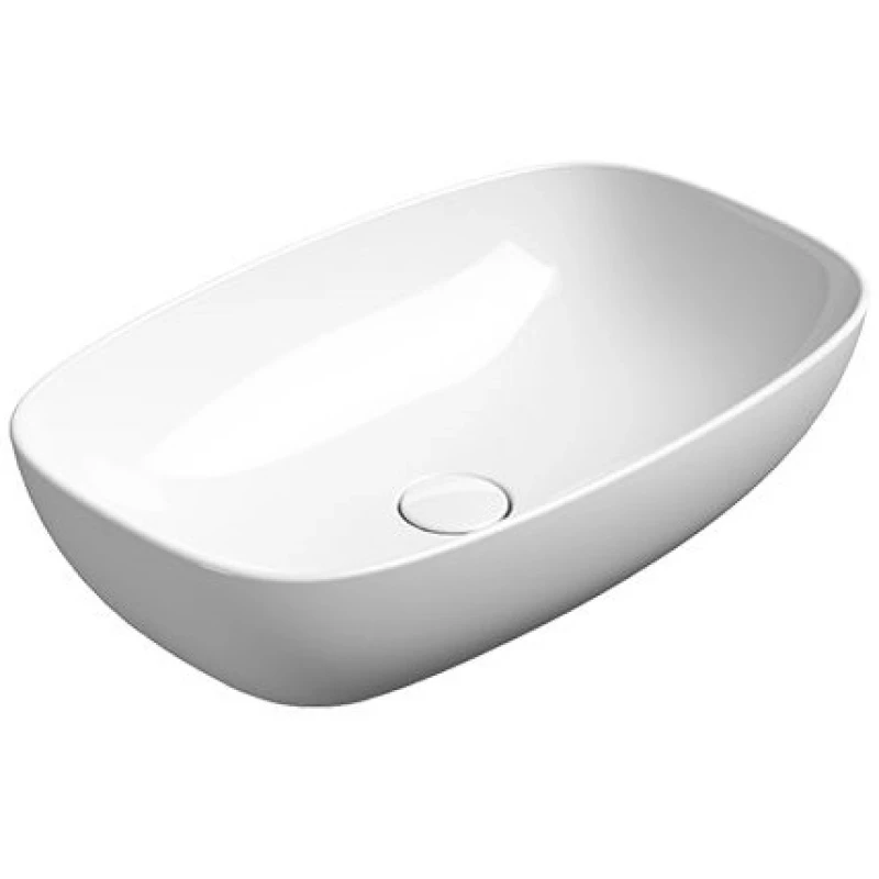 Раковина - чаша GSI NUBES 978311 600 мм х 380 мм, без отверстия под смеситель, без перелива, белая глянцевая