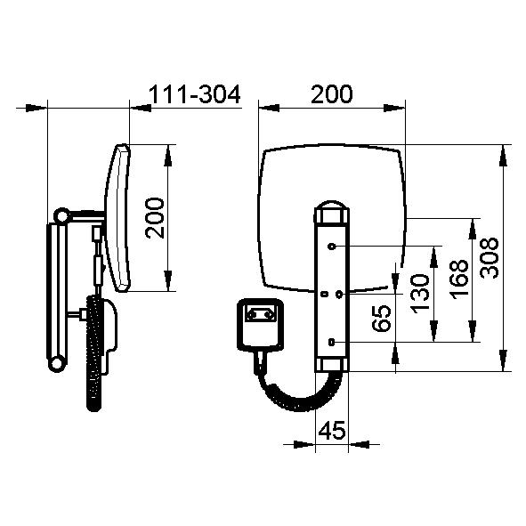 Косметическое зеркало Keuco iLook Move 17613 019001  с подсветкой, хром