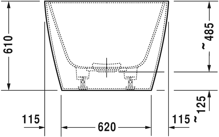 Ванна из композитного материала отдельно стоящая Duravit DuraSquare 700430000000000 1850 х 850