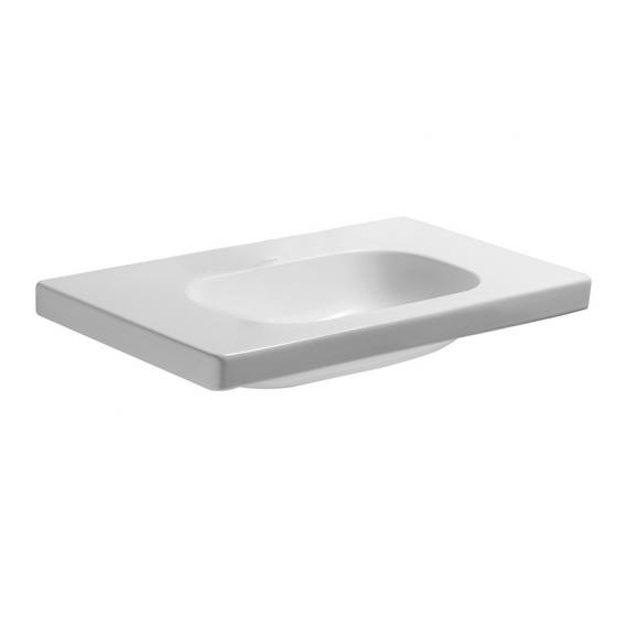 Раковина медицинская встраиваемая сверху Duravit D-Code 03528500702 без отверстий под смеситель, без перелива, белая