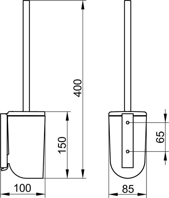 Колба для ершика из пластика KEUCO ELEGANCE NEW 11664 000100 Белый