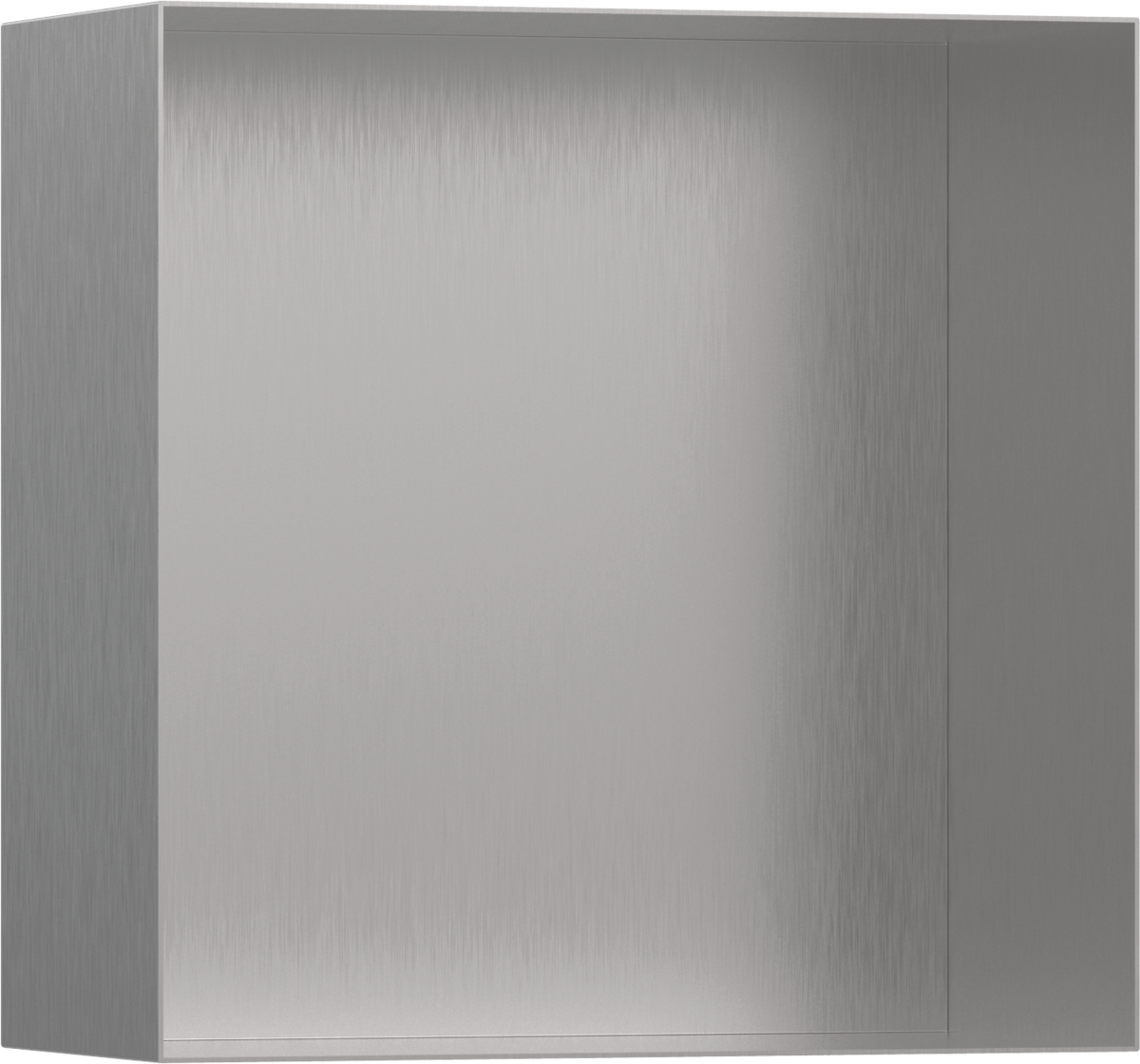 Настенный короб HANSGROHE XtraStoris Minimalistic 56079800 с открытой рамой 300 мм х 300 мм х 140 мм, полированная сталь