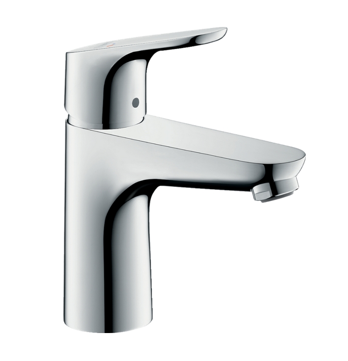 Однорычажный смеситель для раковины HANSGROHE Focus 31509000 100 мм, без донного клапана, с CoolStart, цвет Хром