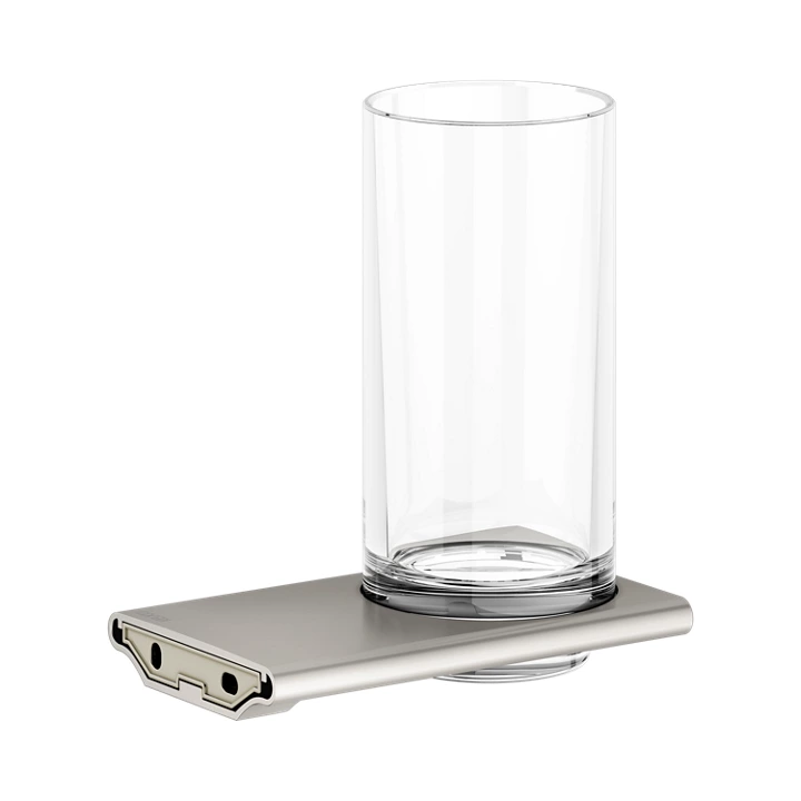 Держатель для стакана Keuco Edition 400 11550 059000 в комплекте со стаканом, никель шлифованный