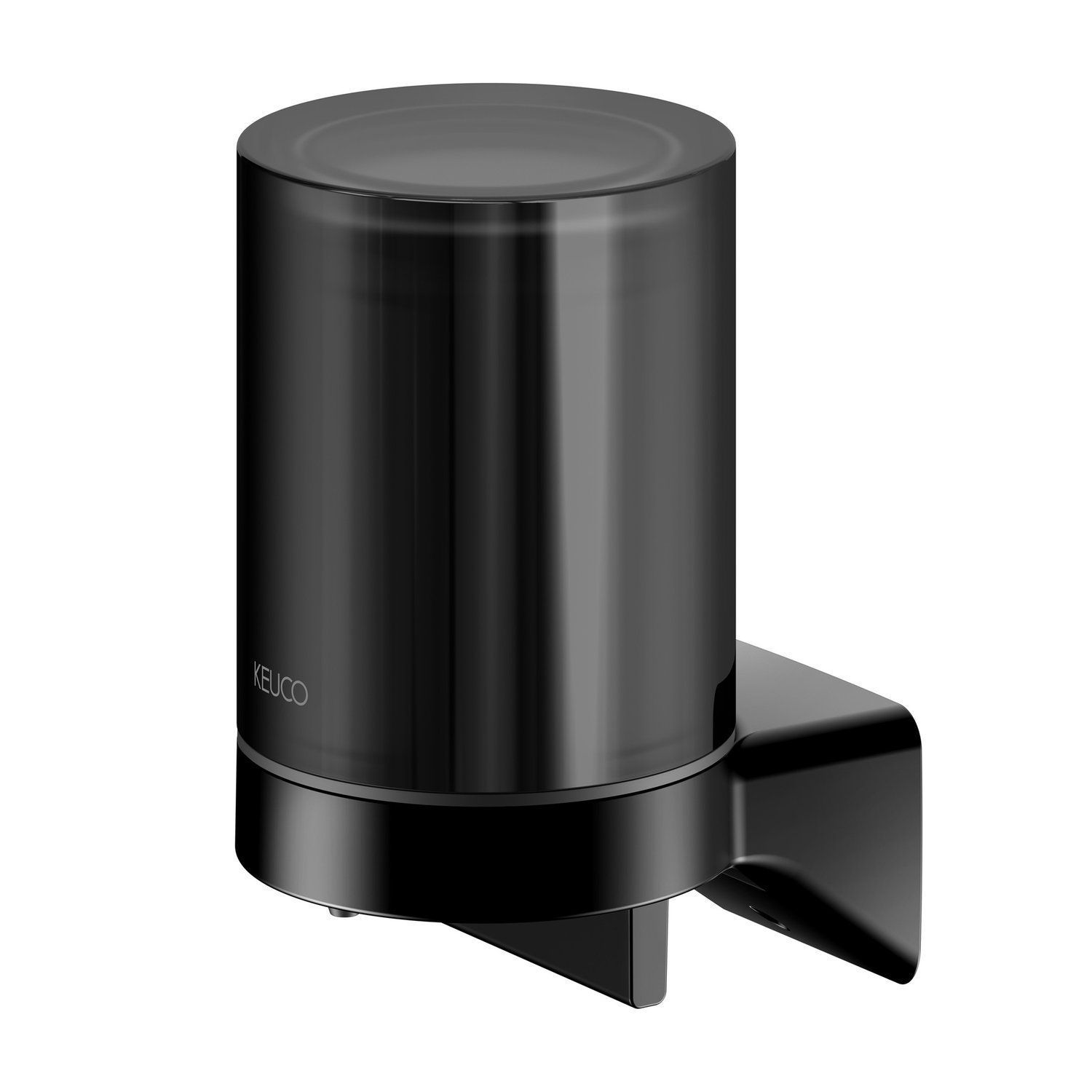 Дозатор жидкого мыла с хрустальной колбой KEUCO AVENO 14652 379000 с клеевым комплектом, цвет Чёрный матовый