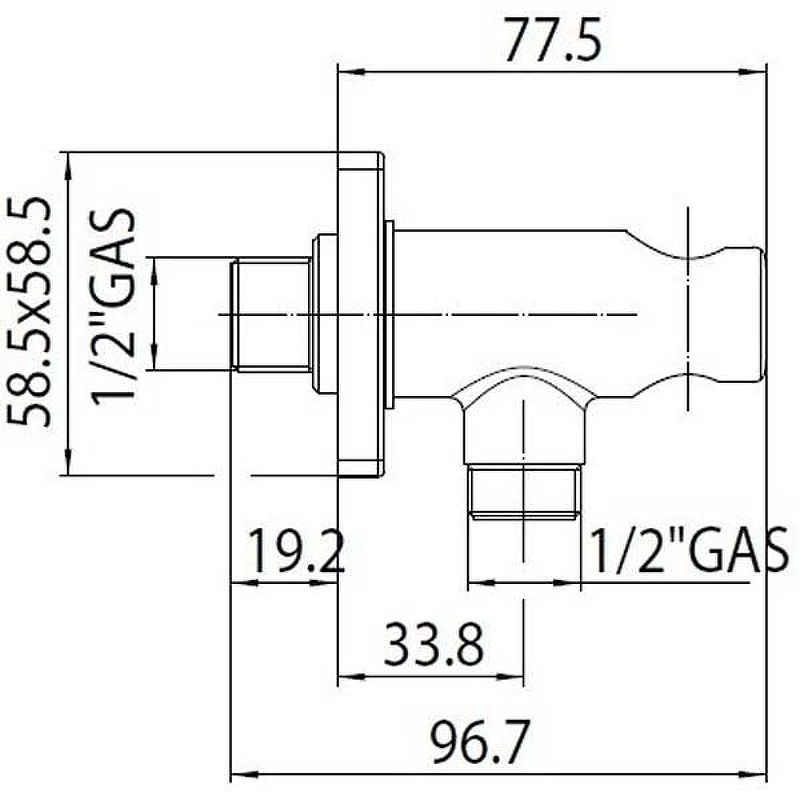 Держатель для душа BOSSINI CB3000.073 со шланговым подсоединением, чёрный матовый