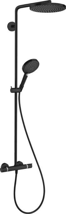Душевая стойка HANSGROHE Raindance Select S Showerpipe 240 1jet 27633670 с термостатом, чёрный матовый