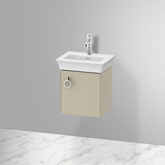 Тумба подвесная правая DURAVIT White Tulip WT4250RH3H3 298 мм х 384 мм, с одним выдвижным ящиком, с ручкой, тёмно-серый глянцевый