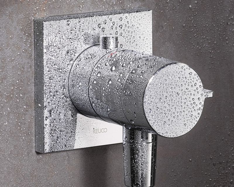 Встриваемый смеситель с термостатом и выводом для шланга Keuco IXMO Solo 59554 010022 со встраиваемой функциональной частью