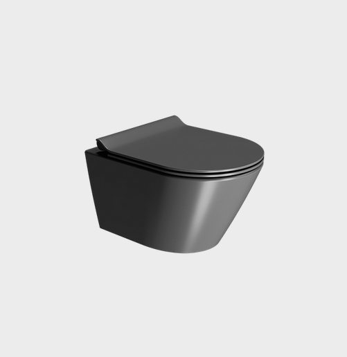 Унитаз подвесной GSI KUBE X 9416FR226 с крепежом, Swirlflush, цвет Чёрный матовый Ardesia (снято с производства)