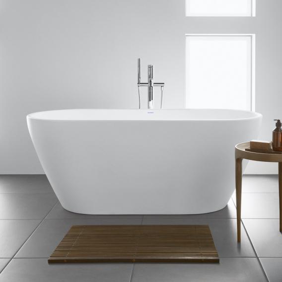 Отдельно стоящая ванна Duravit D-Neo 700486000000000 1600 мм х 750 мм, c двумя наклонами для спины, с бесшовной панелью и ножками, белая матовая