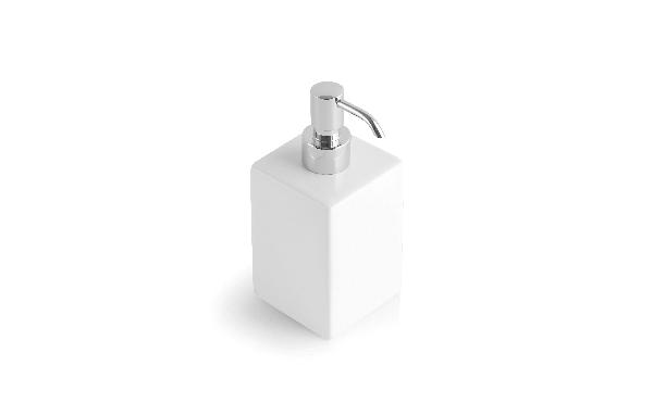 Дозатор для жидкого мыла настольный BERTOCCI LE CERAMICHE 123 4607 0000 180 мм, белый/хром