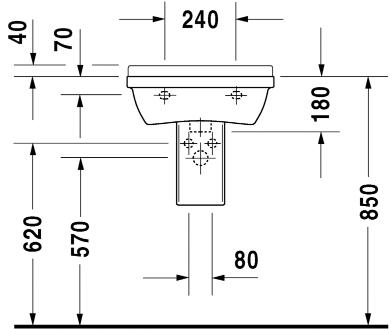 Раковина подвесная Duravit Strack 3 0300600000 60х45 см