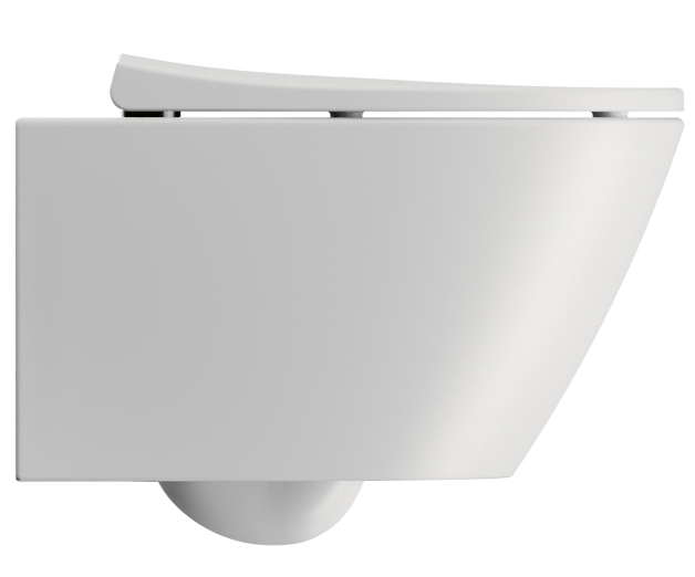 Унитаз подвесной безободковый GSI MODO 9816FR509 520 мм х 370 мм, с Swirlflush, с креплением, цвет Белый матовый (старый артикул 981609 / 9816FR209)