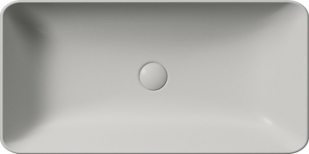 Раковина накладная GSI NUBES 904017 800х400 мм, без отверстия под смеситель, без перелива, цвет Cenere Matte