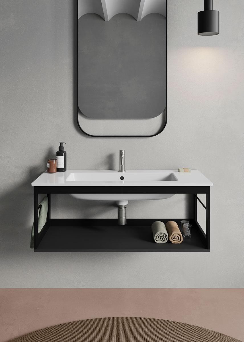 Раковина накладная/подвесная GSI PURA 8886111 1020 мм х 460 мм, с  отверстием под смеситель, с переливом, без крепежа, цвет Белый глянцевый