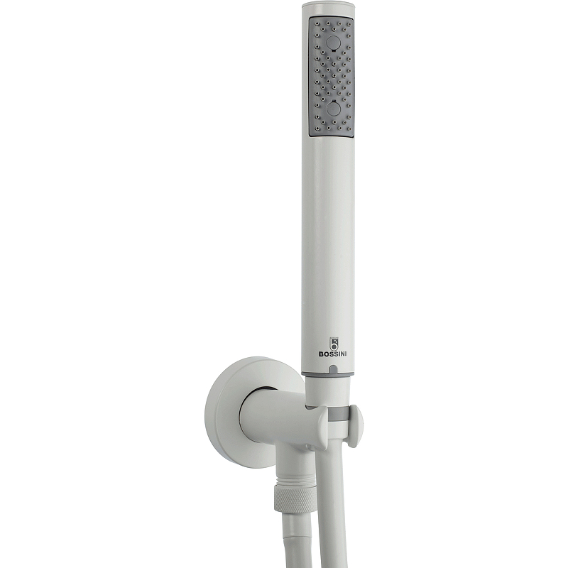 Душевой комплект BOSSINI ZEN C12002C.045 с лейкой, держателем и шлангом, белый матовый (изделие снято с производства)
