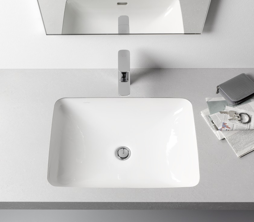 Раковина встраиваемая снизу Laufen  Pro S  55 см, шлифованный край