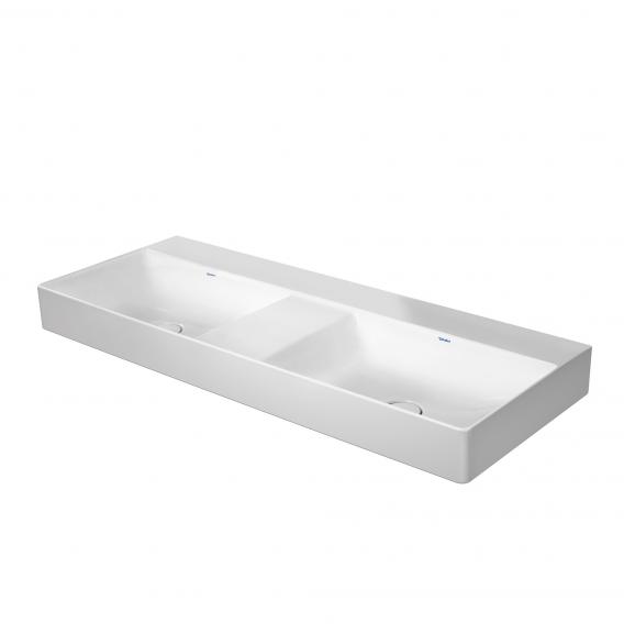 Раковина подвесная двойная Duravit DuraSquare 2353120079 без отверстий под смеситель, без перелива, белая