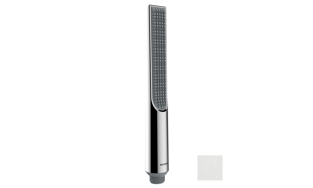 Ручной душ - палочка BOSSINI Apice B00910.045 один режим, c Easy-Clean, белый матовый (изделие снято с производства)
