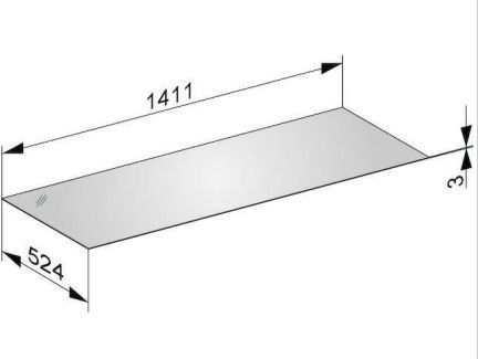Декоративная верхняя крышка из кристаллина для боковой тумбы KEUCO EDITION 11 31326 189001 Кашемир глянцевый