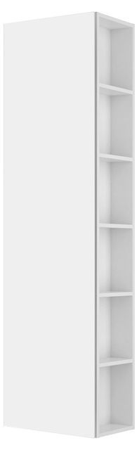 Высокий шкаф-пенал Keuco Plan 32932 300001 корпус ламинированный матовый белый, фасад стекло белый глянцевый