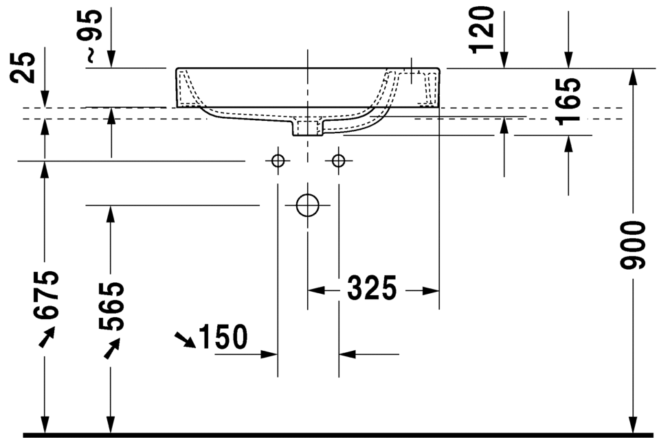 Раковина подвесная Duravit Happy D.2 2317650000 65х40см