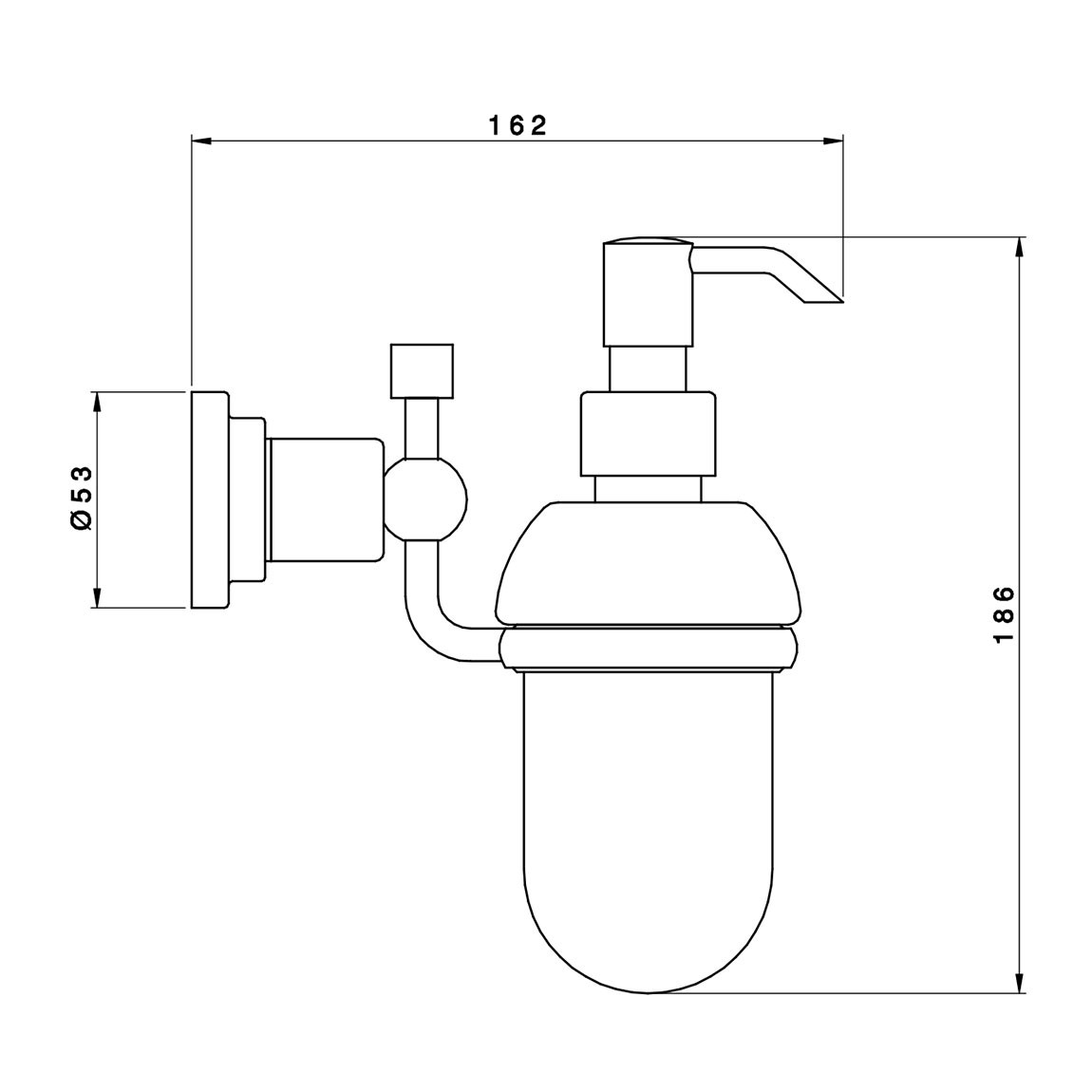 Дозатор для жидкого мыла с держателем NICOLAZZI ACCESSORI Monte Croce 1489CR27 Хром/Белый