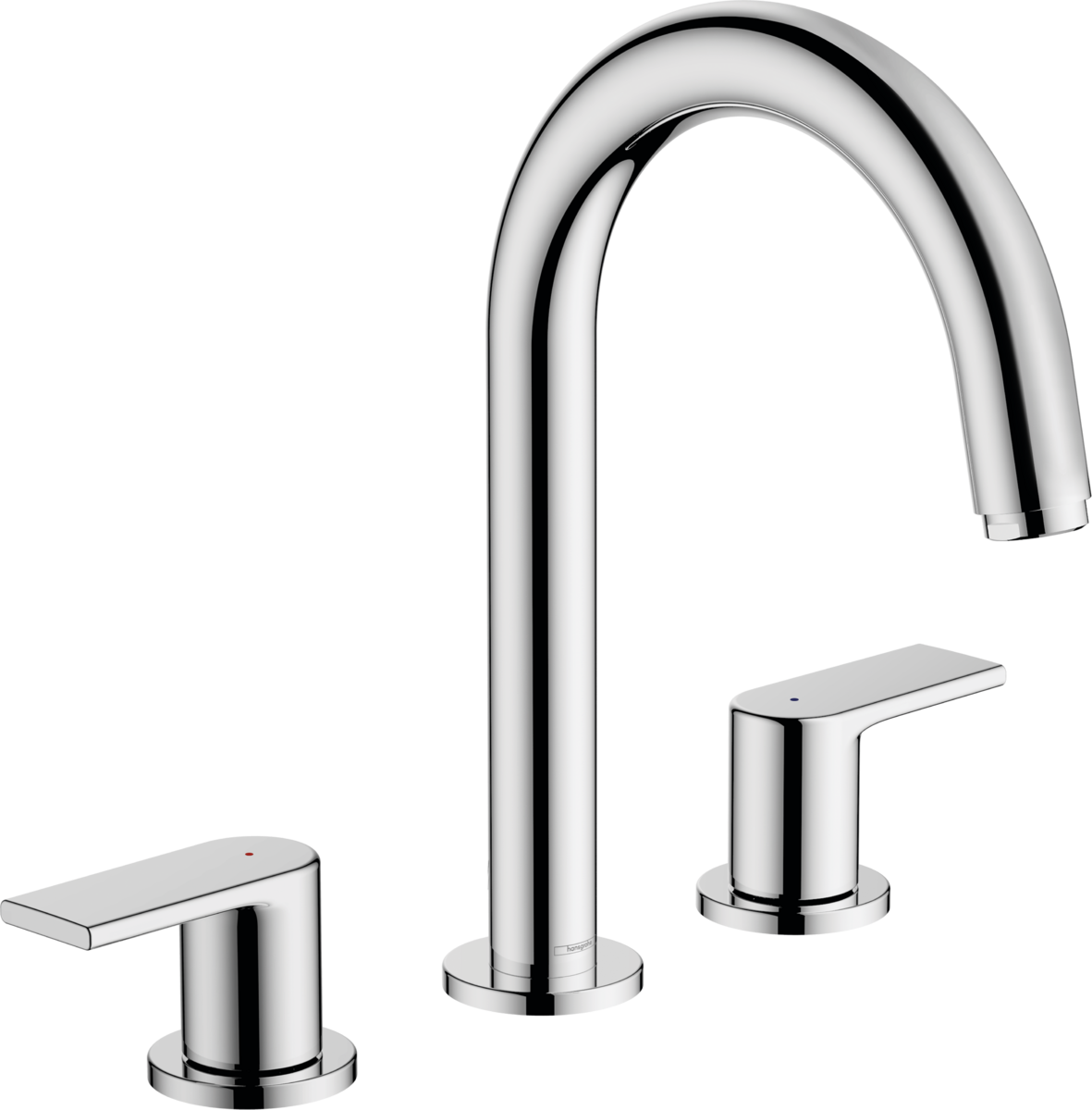 Смеситель для раковины на 3 отверстия HANSGROHE Vernis Shape 71563000 со сливным гарнитуром, хром