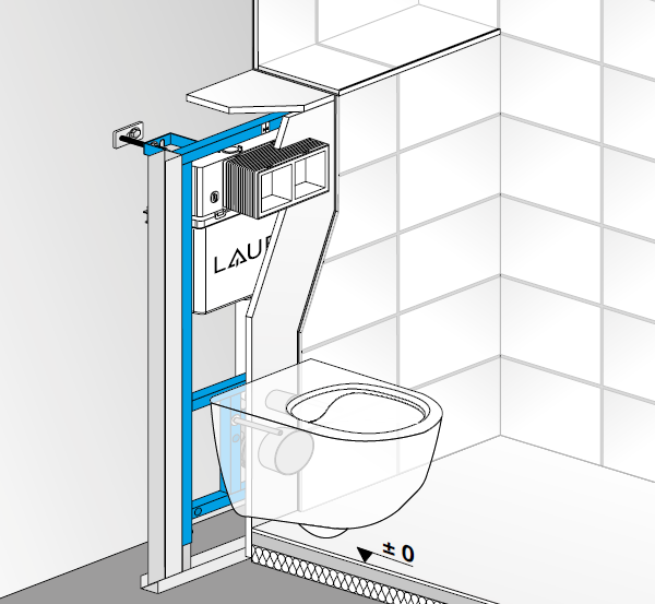 Комплект  Laufen Pack Pro  8.6996.6.000.000.R подвесной  унитаз rimless  с инсталляцией + клавиша + сиденье Slim