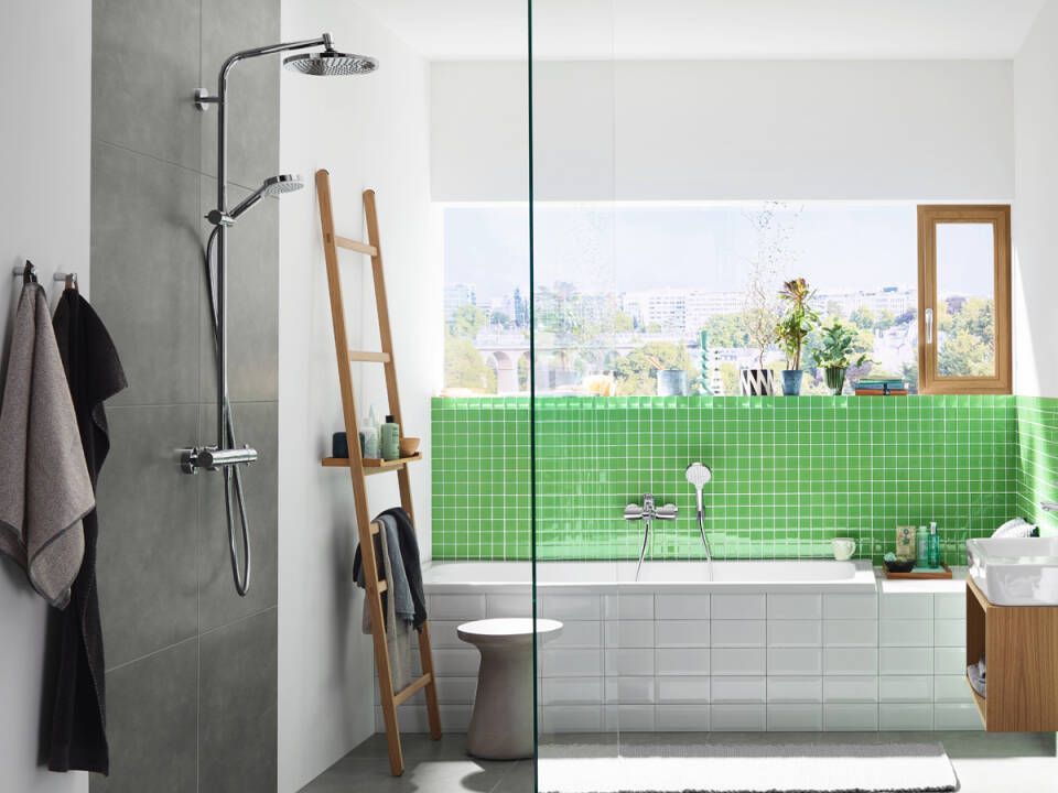Верхний душ без держателя Hansgrohe Crometta S 240 1jet 26724670 с EcoSmart, цвет Чёрный матовый