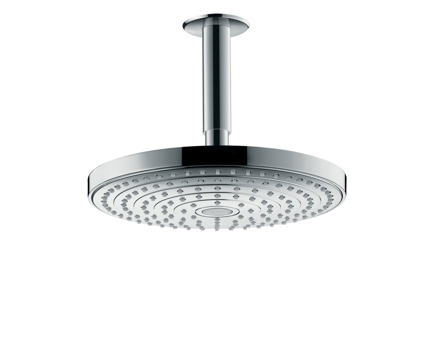 Верхний душ с потолочным держателем Hansgrohe Raindance Select S 240 2jet 26467400 Хром/Белый