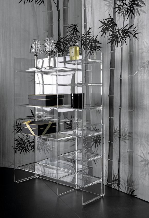 Стеллаж для ванной комнаты Kartell by Laufen   3.8933.1.084.000.1   пластик прозрачный