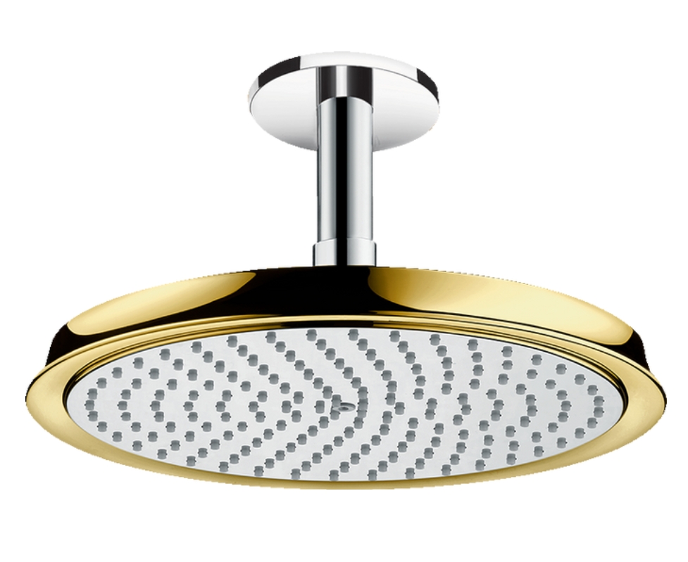 Верхний душ потолочный HANSGROHE Raindance Classic 27405090 270 мм, цвет Хром/Золото